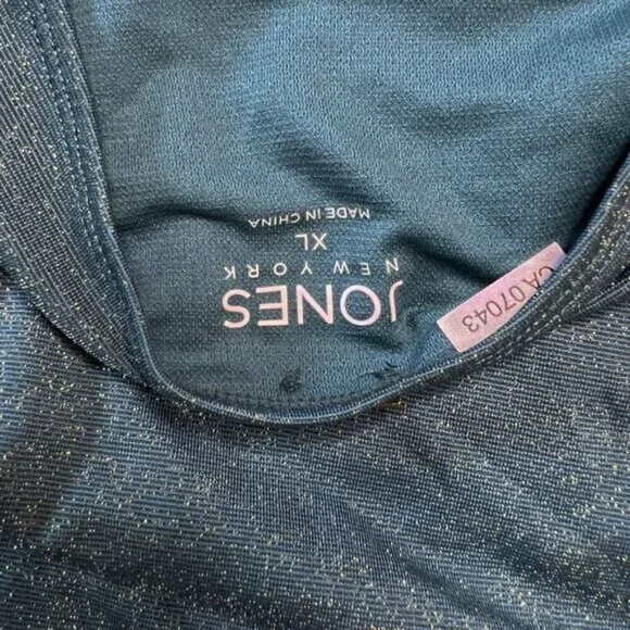 JNY Jones York Metallic Shimmer One Piece Swimsuit Bodysuit - Picture 7 of 9